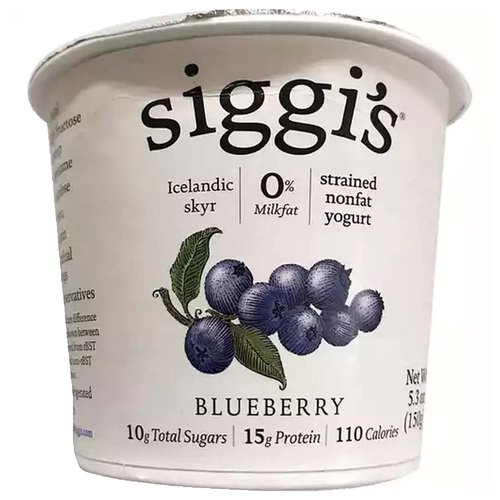 Siggi's Non-Fat Strained Yogurt, Blueberry