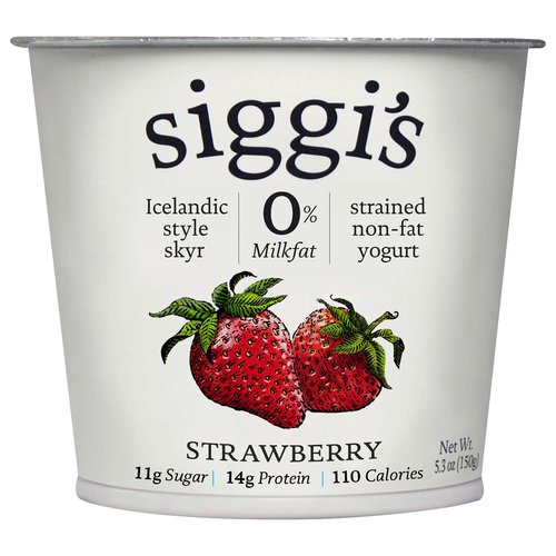Siggi's Non-Fat Strained Yogurt, Strawberry
