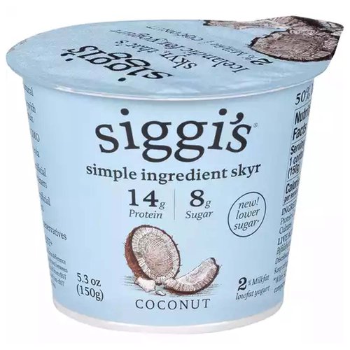 Siggis Low-fat Yogurt, Coconut, Strained