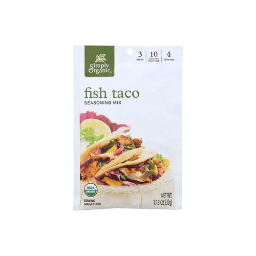 Simply Organic Taco Seasoning, Fish