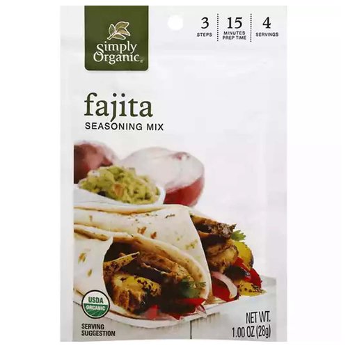 Simply Organic Seasoning Mix, Fajita
