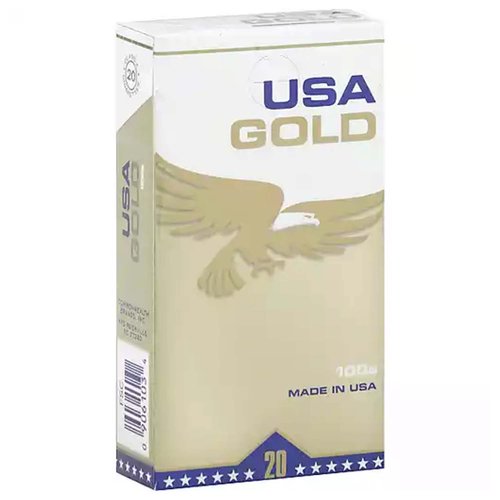 USA Gold 100's Cigarettes, Box