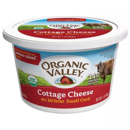 Organic Valley Cottage Cheese 4% Milkfat Small Curd