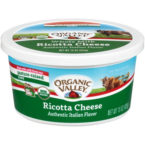 Organic Valley Ricotta Cheese, Whole Milk