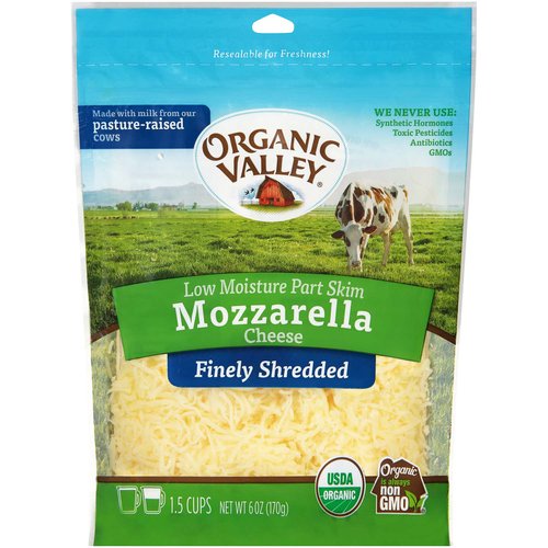 Organic Valley Finely Shredded Mozzarella Cheese