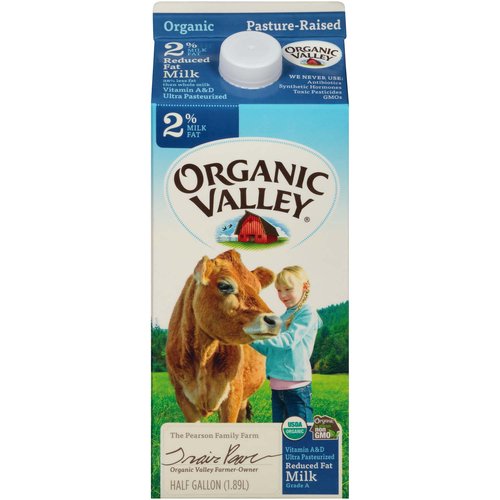 <ul>
<li>Pasture-Raised</li>
<li>Pasture-Raised Goodness Organic Valley's commitment to the highest organic standards and animal care practices helps make all our food delicious and nutritious. From our award-winning butter and cheese to your free-range organic eggs, Organic Valley offers a difference you can taste.</li>
<li>Raising Standards...and Cows This nutritious milk comes to you and our family farms committed to the highest organic standards. With generations of farming wisdom, we know the best organic milk begins with healthy soil and the care of our cows. Always Handled with Care • Cows are part of our family and respect for animals is part of how we do business. • Time in the pasture means our cows' milk naturally delivers omega-3, CLA and calcium.* • Our 57 quality checks ensure your milk arrives tasting as fresh as can be. • You wouldn't put them on your table, so we never use antibiotics, synthetic hormones, toxic pesticides, or GMOs. Pasture-Raised with Love™ In a way, cows are like kids—the more time outside, the better. Our farmers send their cows out into lush, organic pastures for fresh air, exercise and grazing (weather permitting, of course).</li>
<li>*This milk contains an average of 48mg omega-3 and 34mg CLA per serving.</li>
</ul>