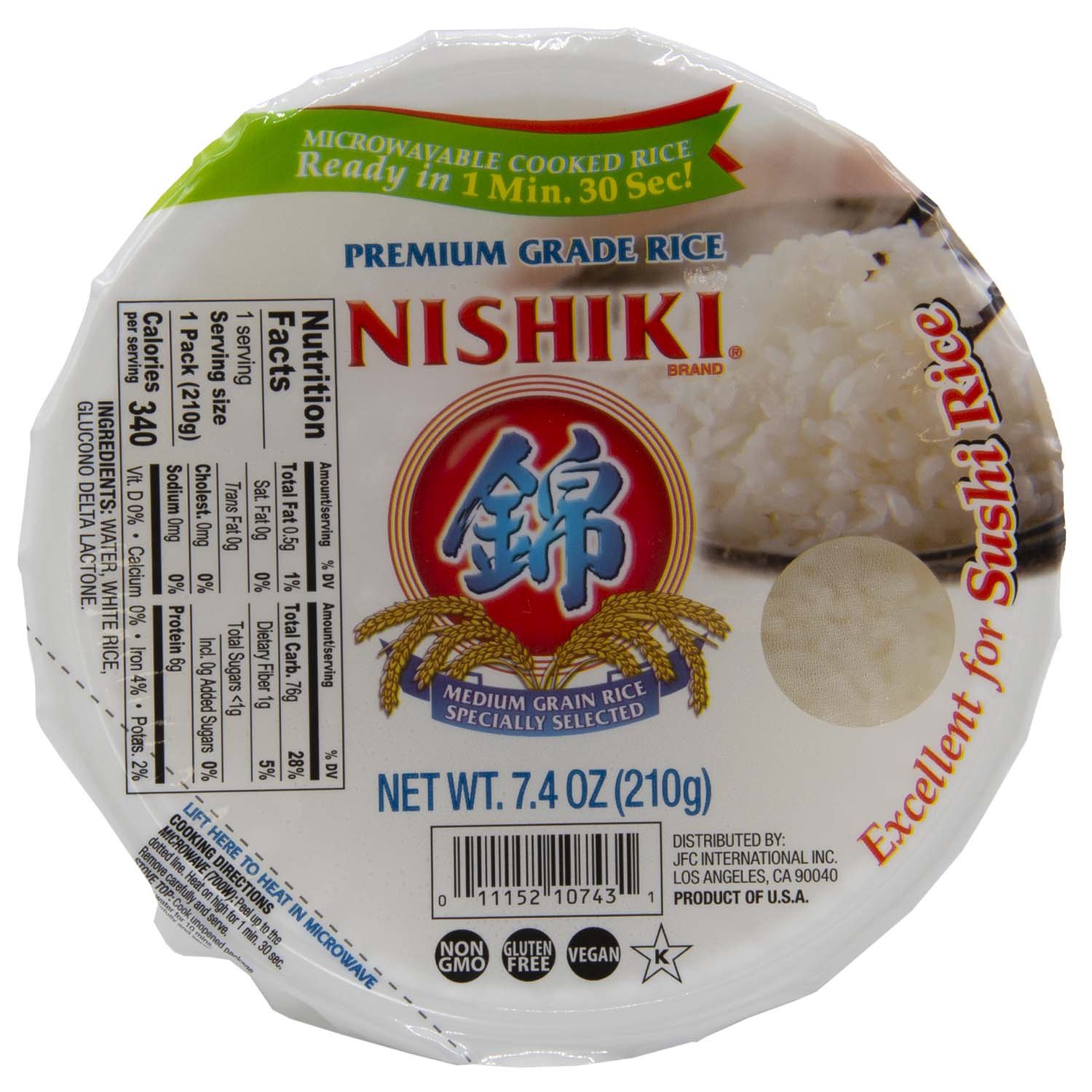 Arroz para Sushi, Nishiki Premium Grade Rice, 5 lb