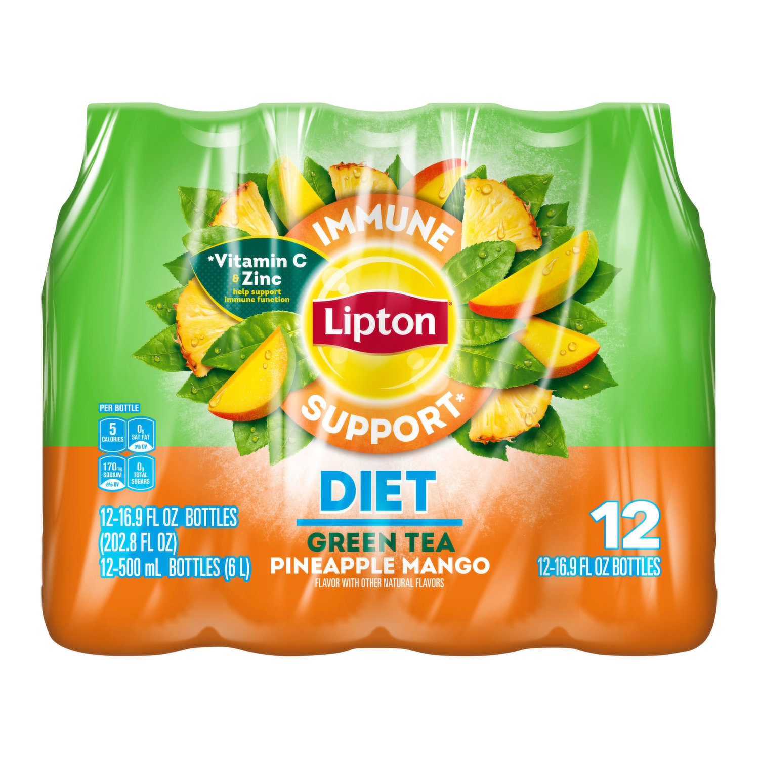 Lipton Peach Iced Tea, 16.9 oz, 12 Pack