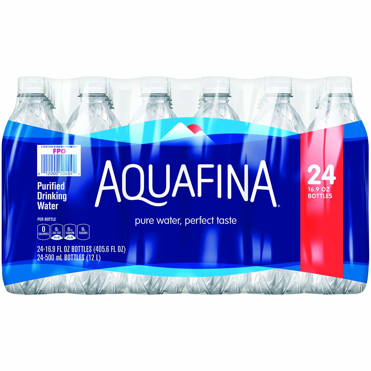 Aquafina Purified Water 20 fl oz Bottles – 24 Pack -  by  Liquor Squared