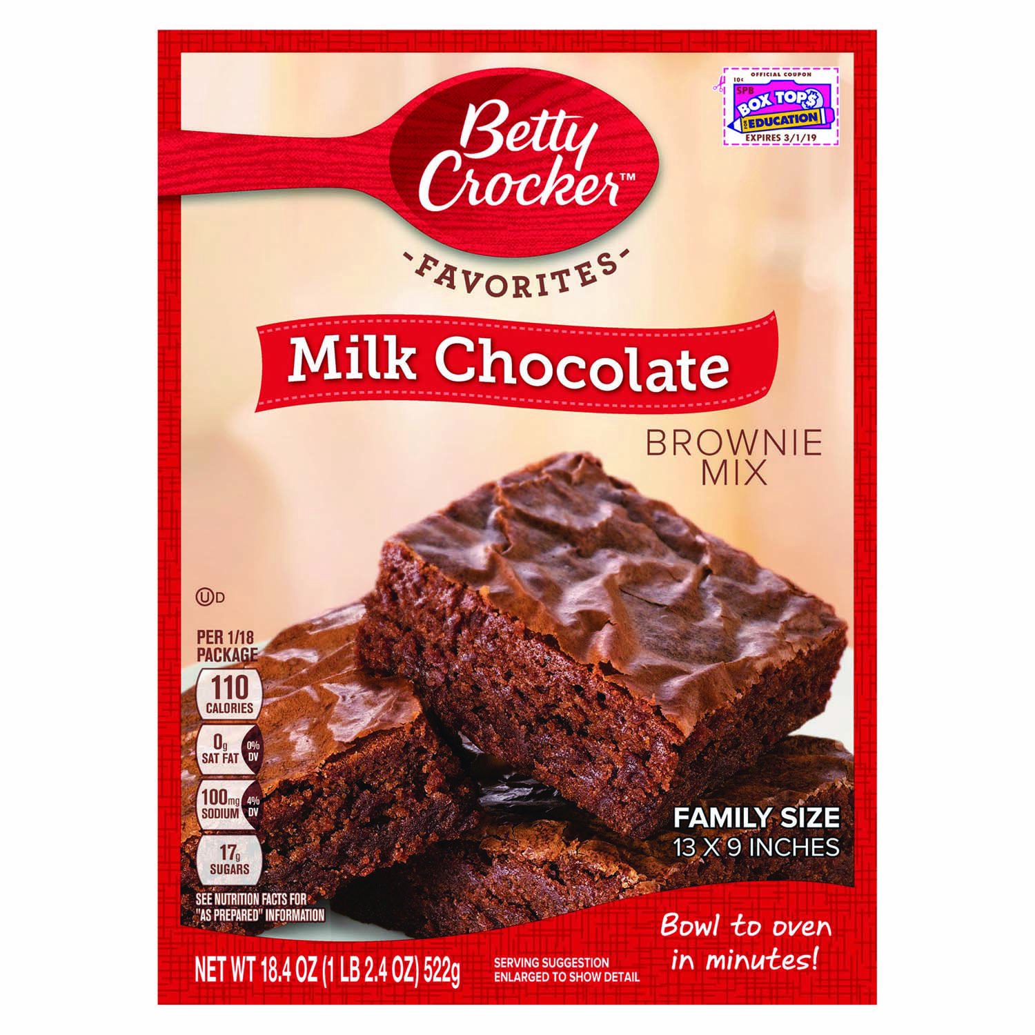 Betty Crocker Hershey's Triple Chocolate Brownie Mix, 20 oz, 4 ct