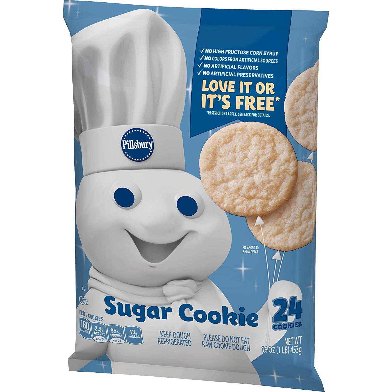 pillsbury cookie dough raw