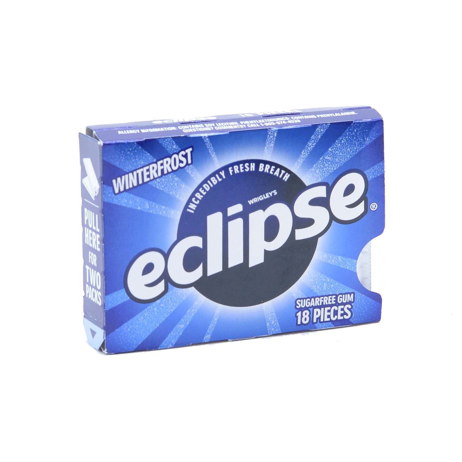 Eclipse Wintergreen Gum - 8 / Box - Candy Favorites