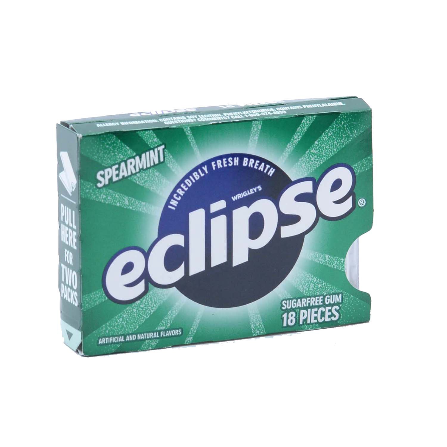 Wrigleys Eclipse Gum Spearmint 0.052 Oz - Office Depot