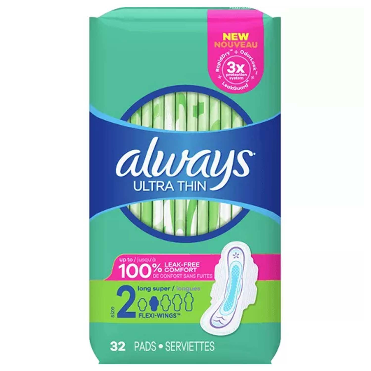 Always Ultra Thin Pads, Flexi-Wings, Long/Super - Foodland