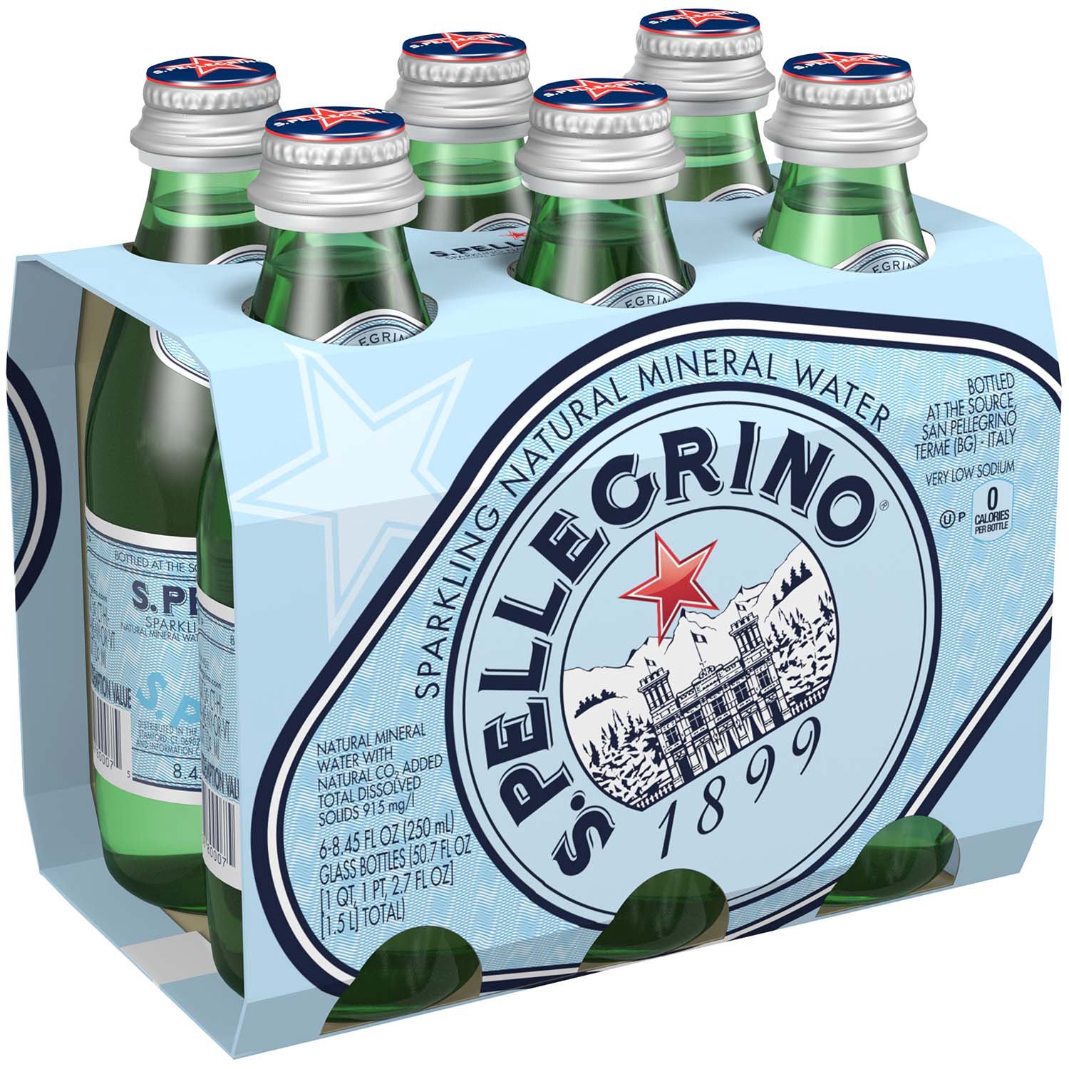 San Pellegrino Italian Natural Sparkling Mineral Water 12ct 1L Glass B –  Executive Beverage - Mobile Bartenders & Waiters, Bar Rentals