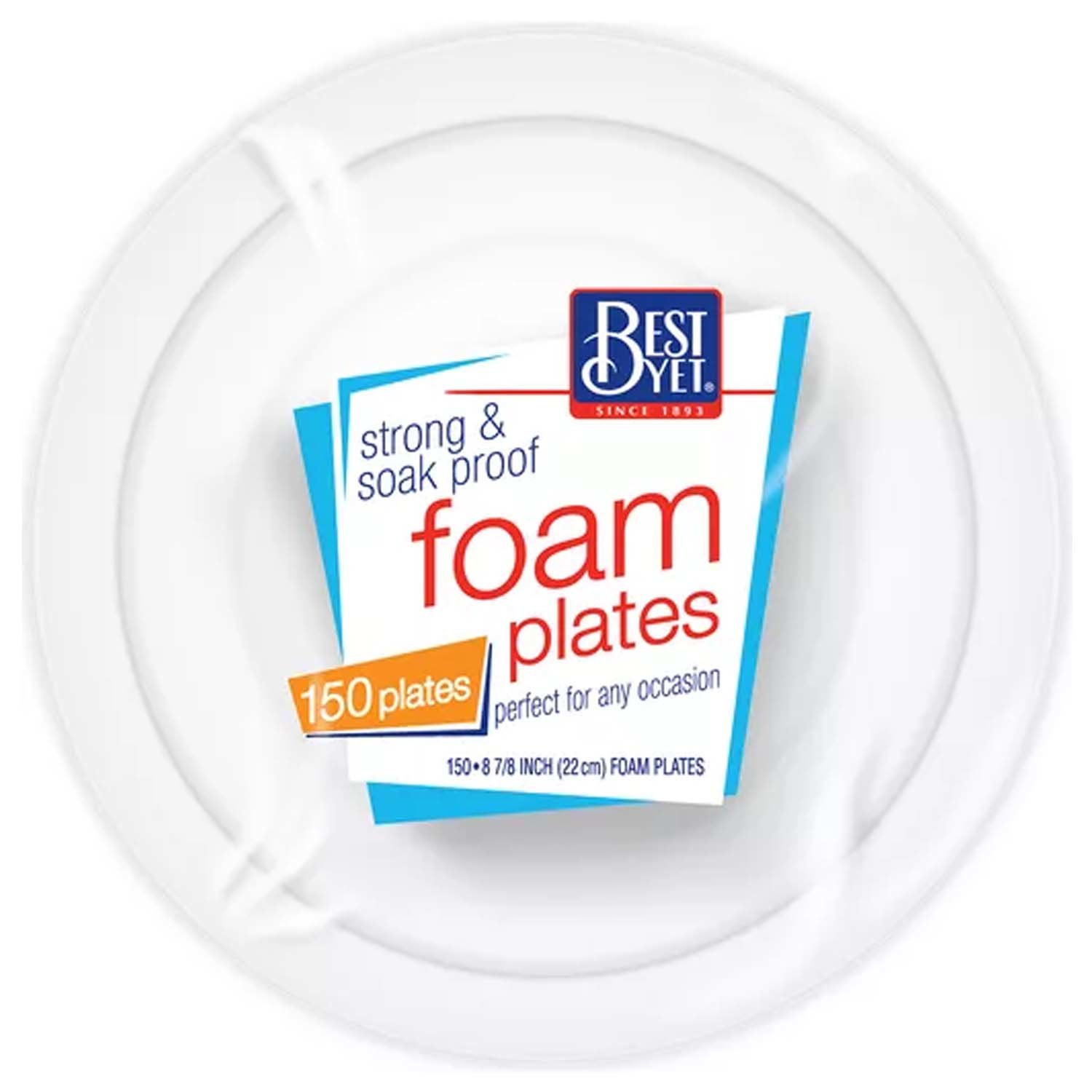 Foam Plates 150CT - Best Yet Brand