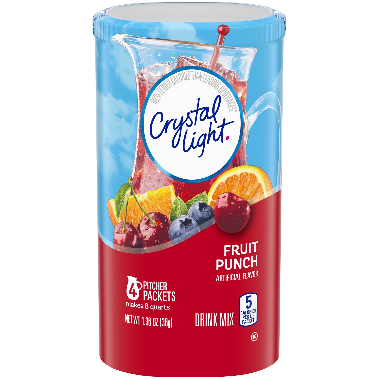 Crystal Light Fruit Punch Artificially Flavored Powdered Drink Mix, 6 ct  Pitcher Packets