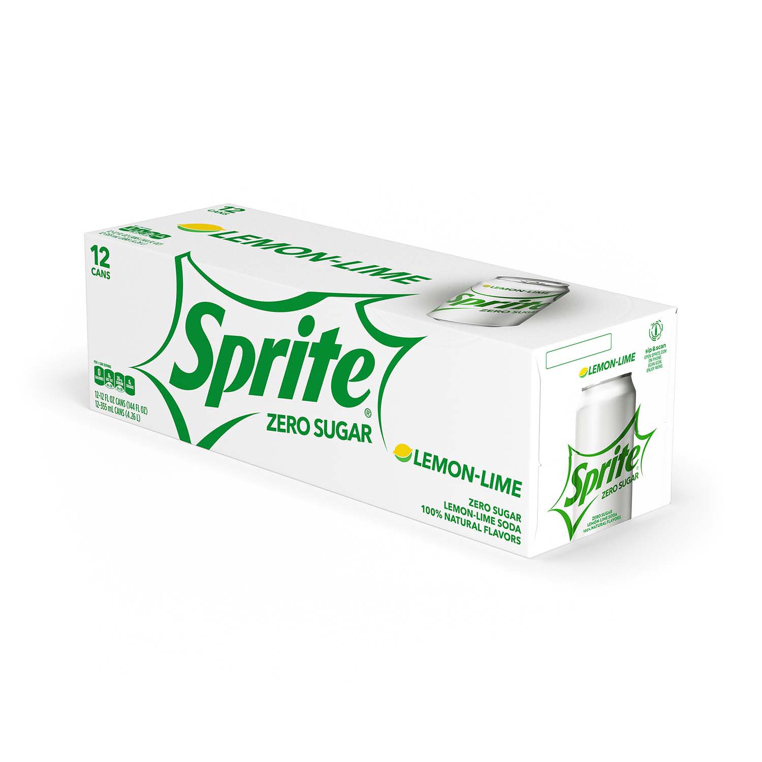 Sprite Zero Sugar Soda Pop Lemon Lime Pack In Cans - 12-12 Fl. Oz