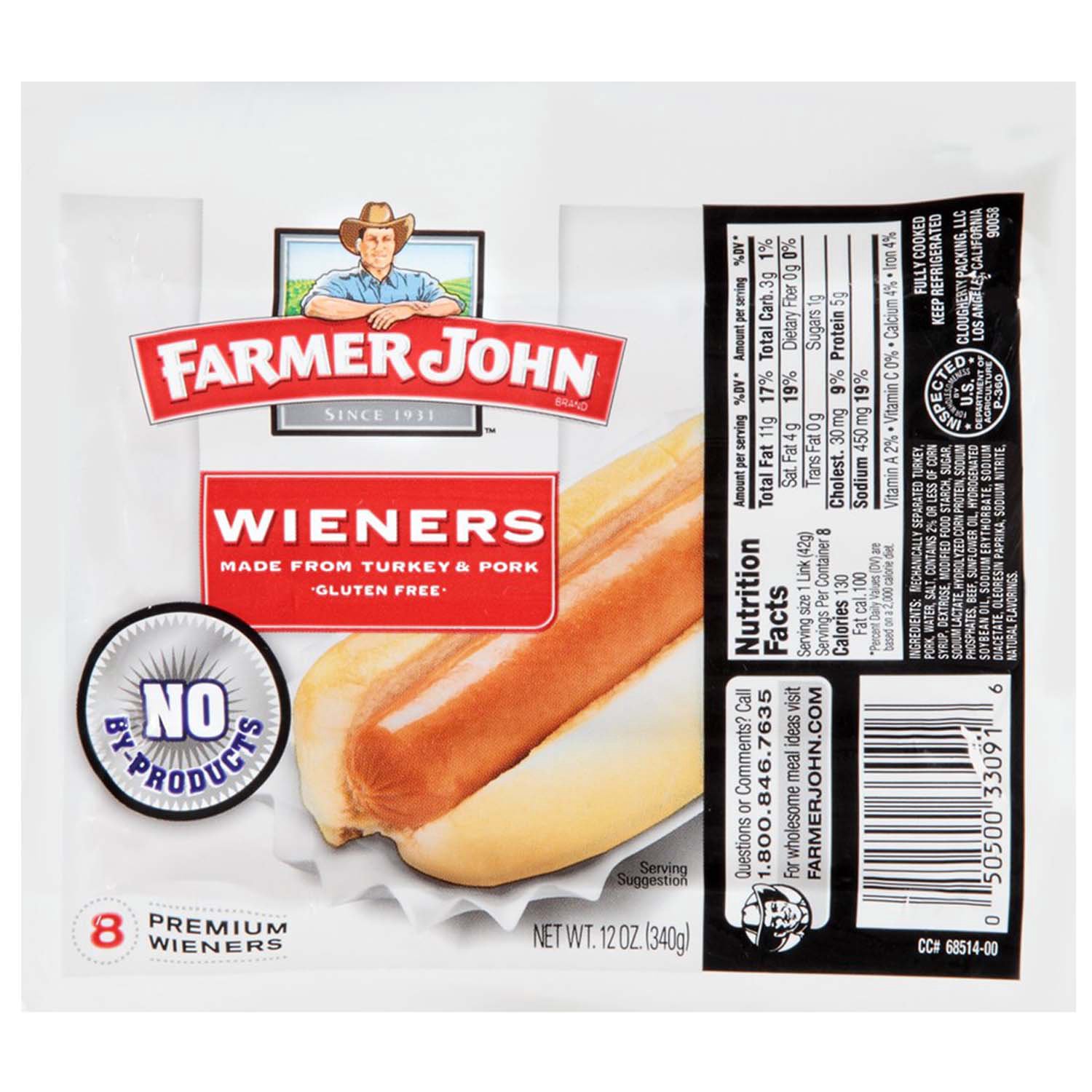 Farmer John - Farmer John Smoked Sausage Fully Cooked Hot