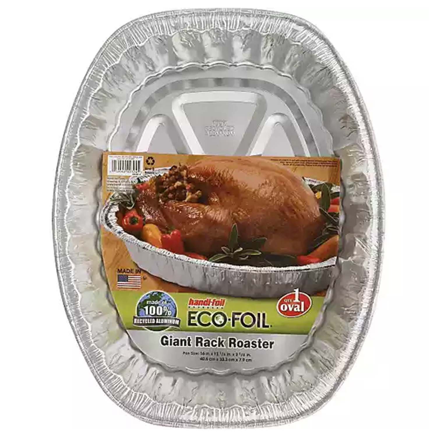 Handi-Foil Eco-Foil Rack Roaster Pan, Giant Oval - Foodland