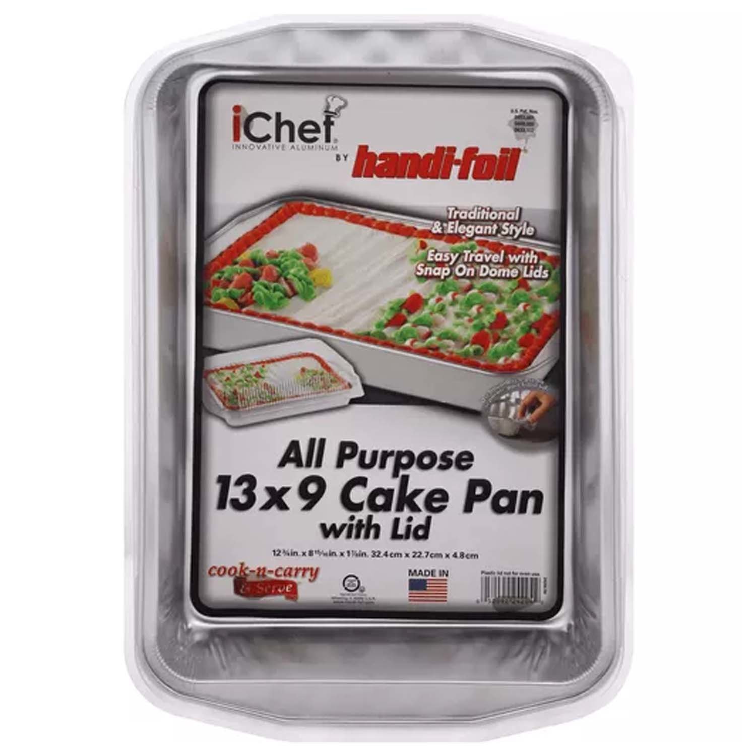 Handi Foil Eco-Foil Cook-N-Carry Cake Pans & Lids - 2 sets