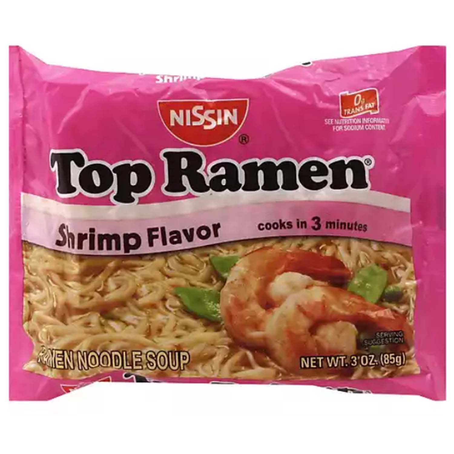 Nissin Top Ramen The Original Shrimp Flavor Ramen Noodle Soup, 18 oz