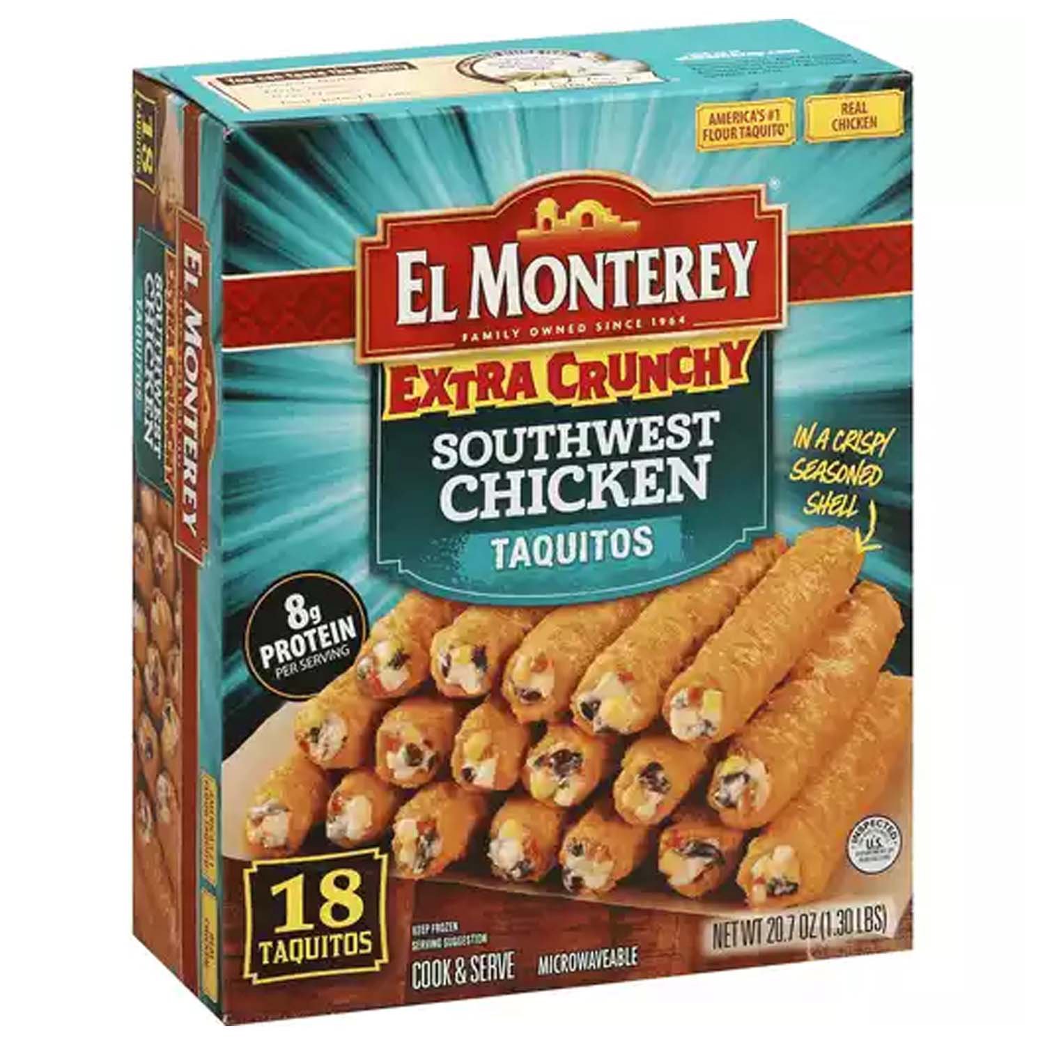 El Monterey Crunchy Chicken Taquitos Extra Southwest