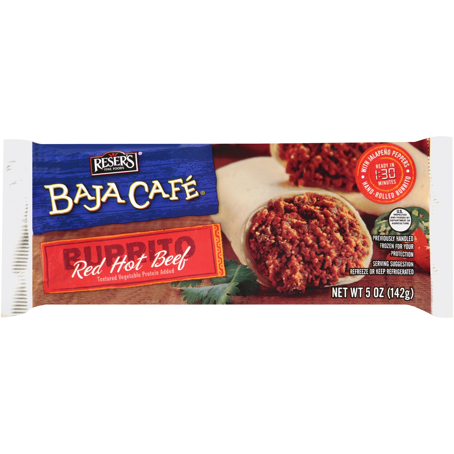 Baja Cafe Beef Burrito, Red Hot - Foodland