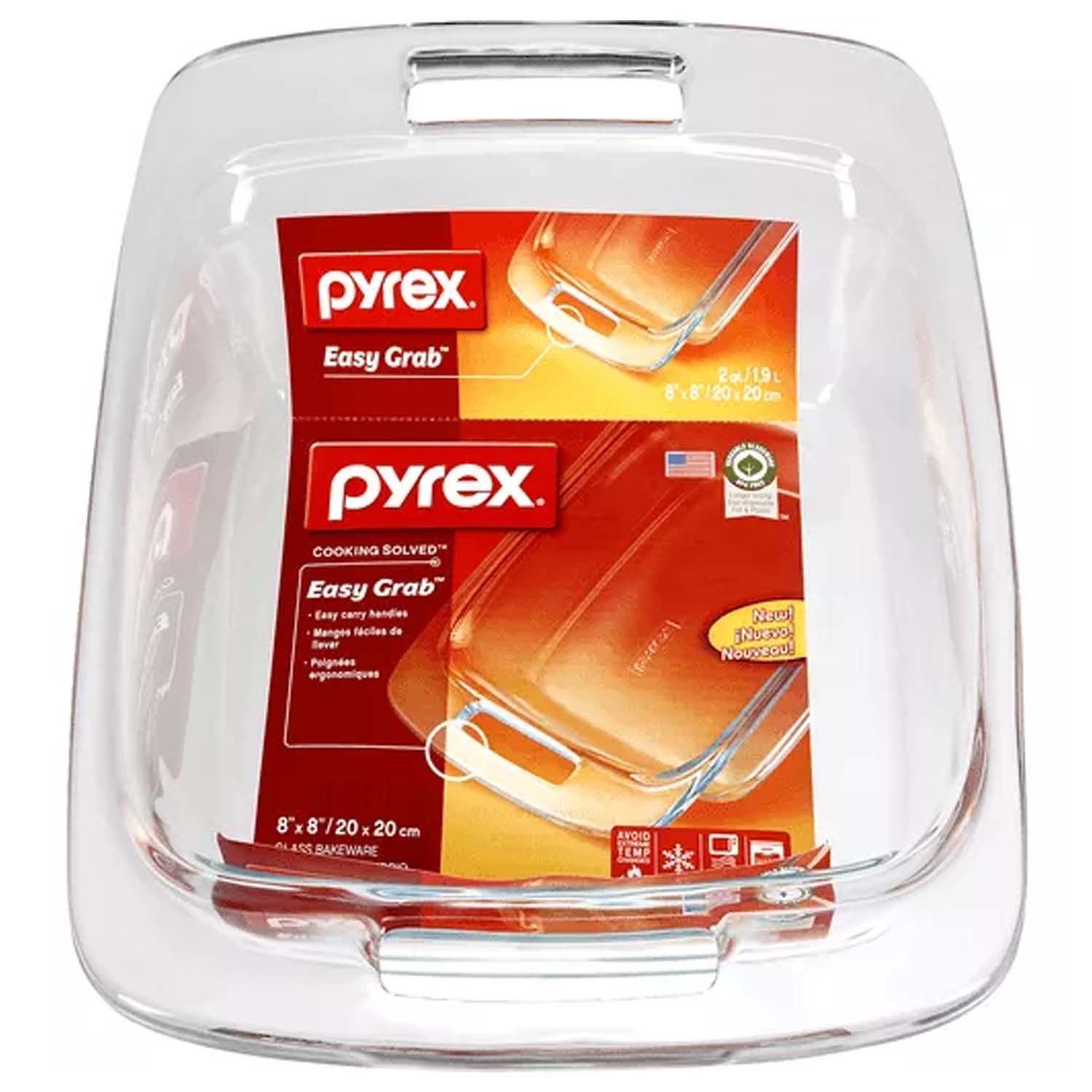 Pyrex Easy Grab Bakeware, 8 square inch