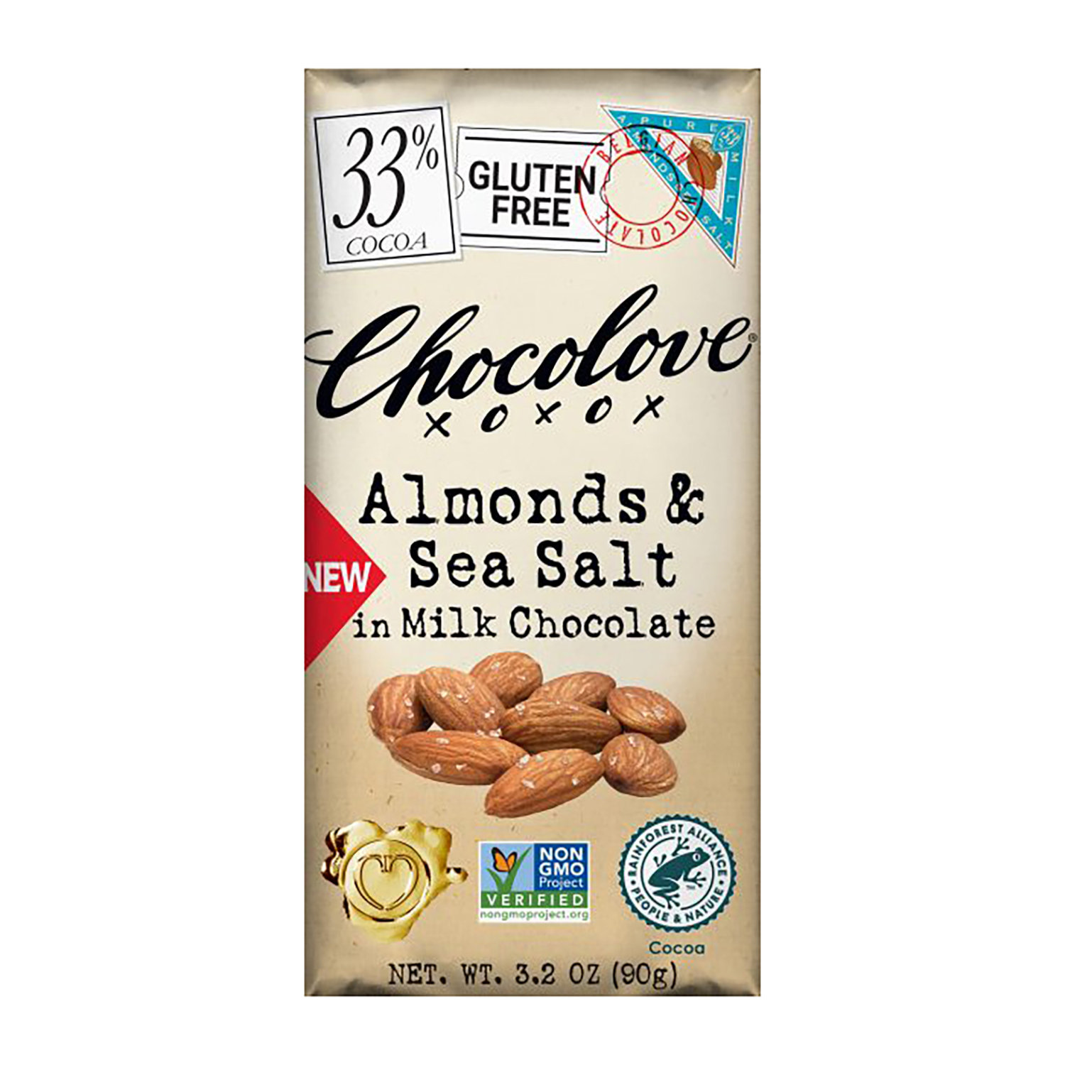 XO Almonds & Sea Salt in 60% Dark Chocolate (No Sugar Added