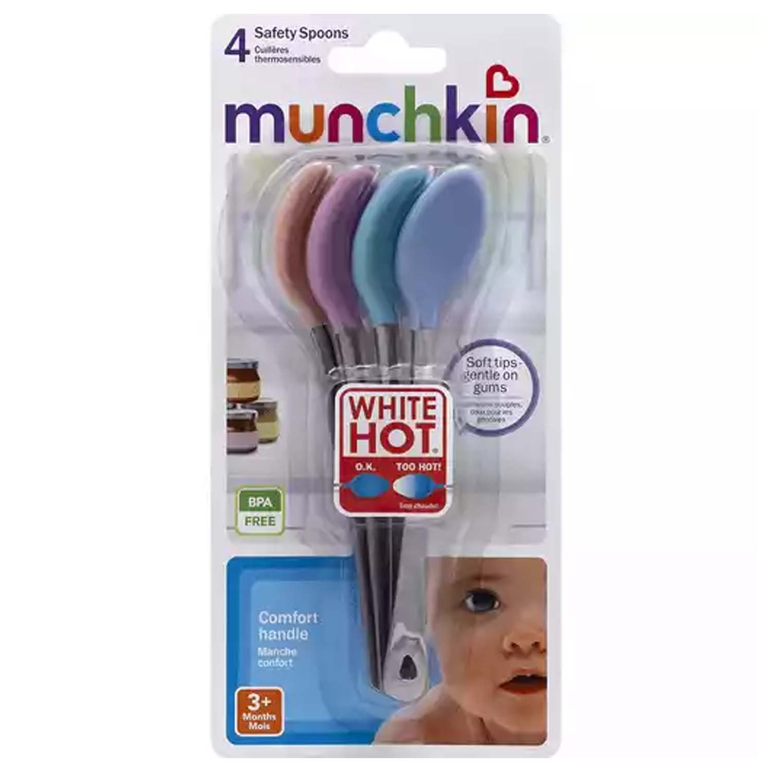 Munchkin White Hot Infant Spoons - 4 Pack