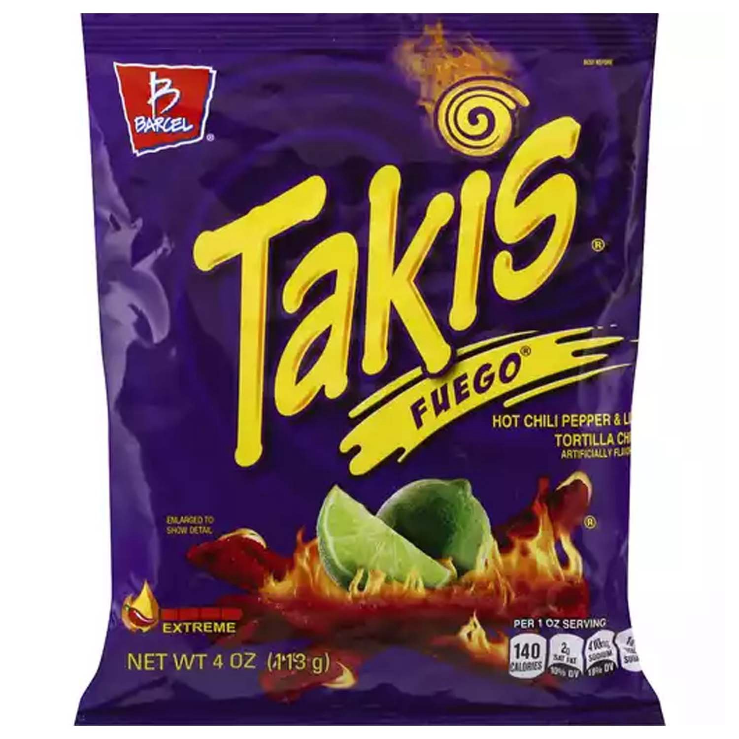Takis Fuego Rolled Tortilla Chips - Hot Chili Pepper & Lime, 9.9 oz
