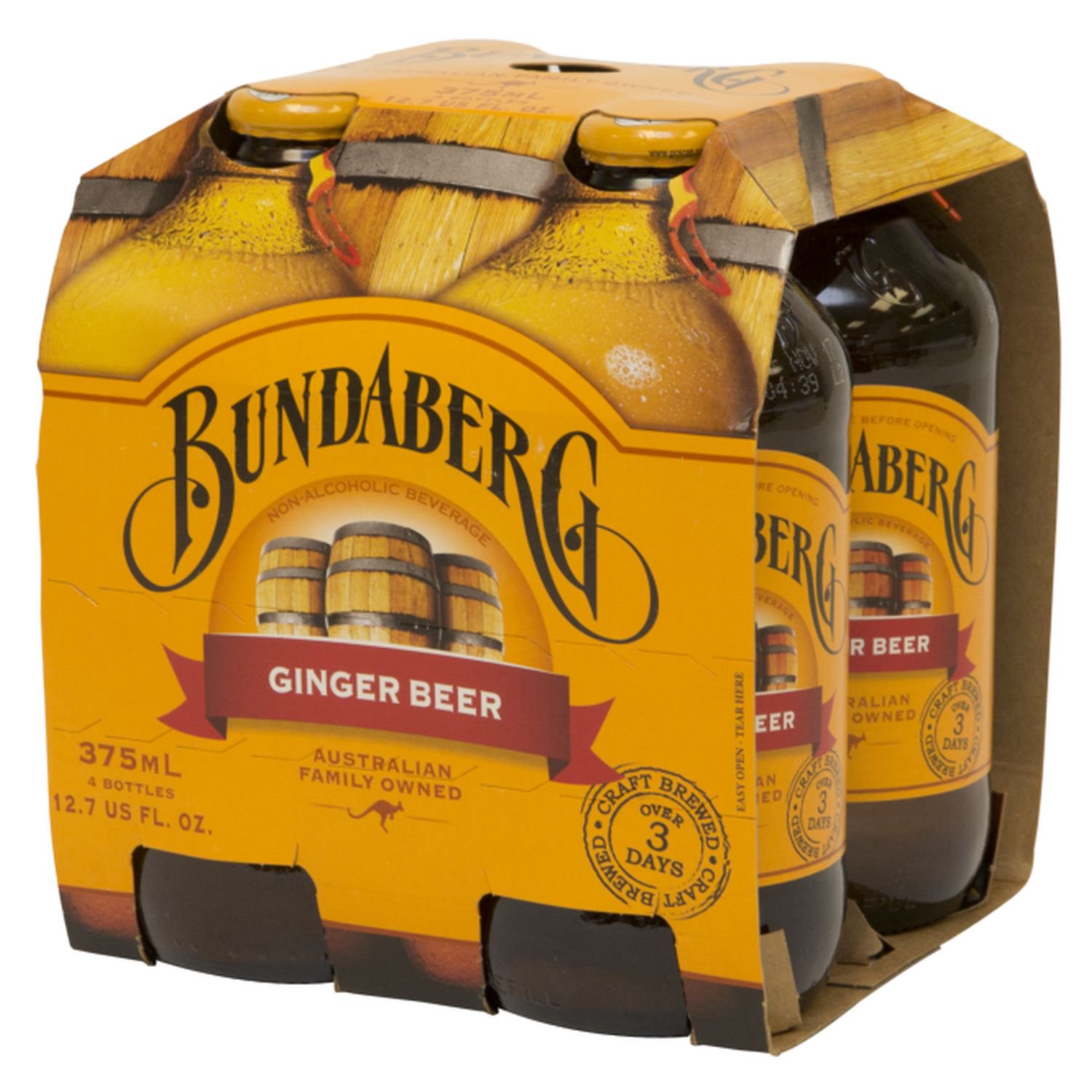 BUNDABERG SODA GINGER BEER 4PK 1500 ML