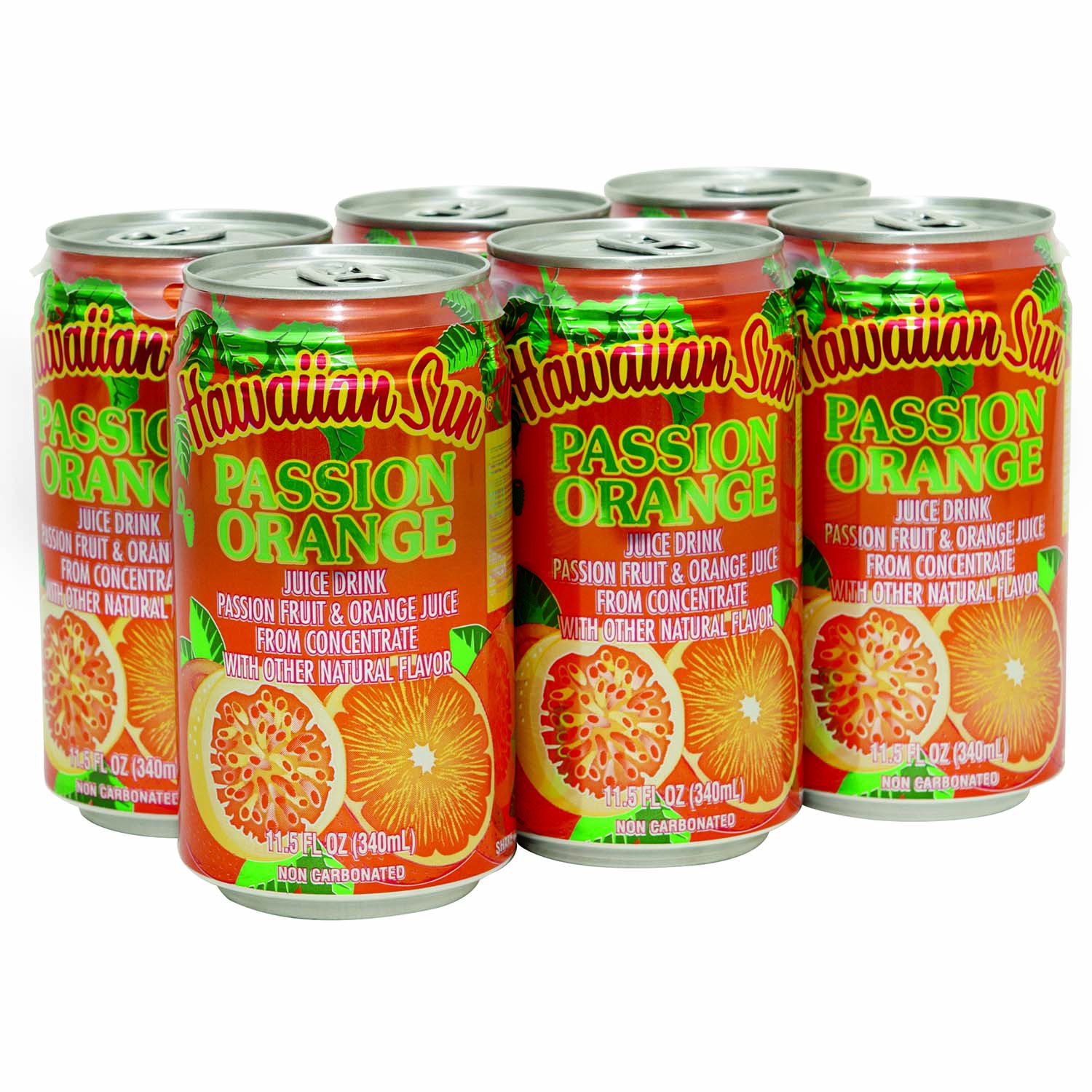 Hawaiian Sun Orange Passion, Cans (Pack of 6) - Foodland