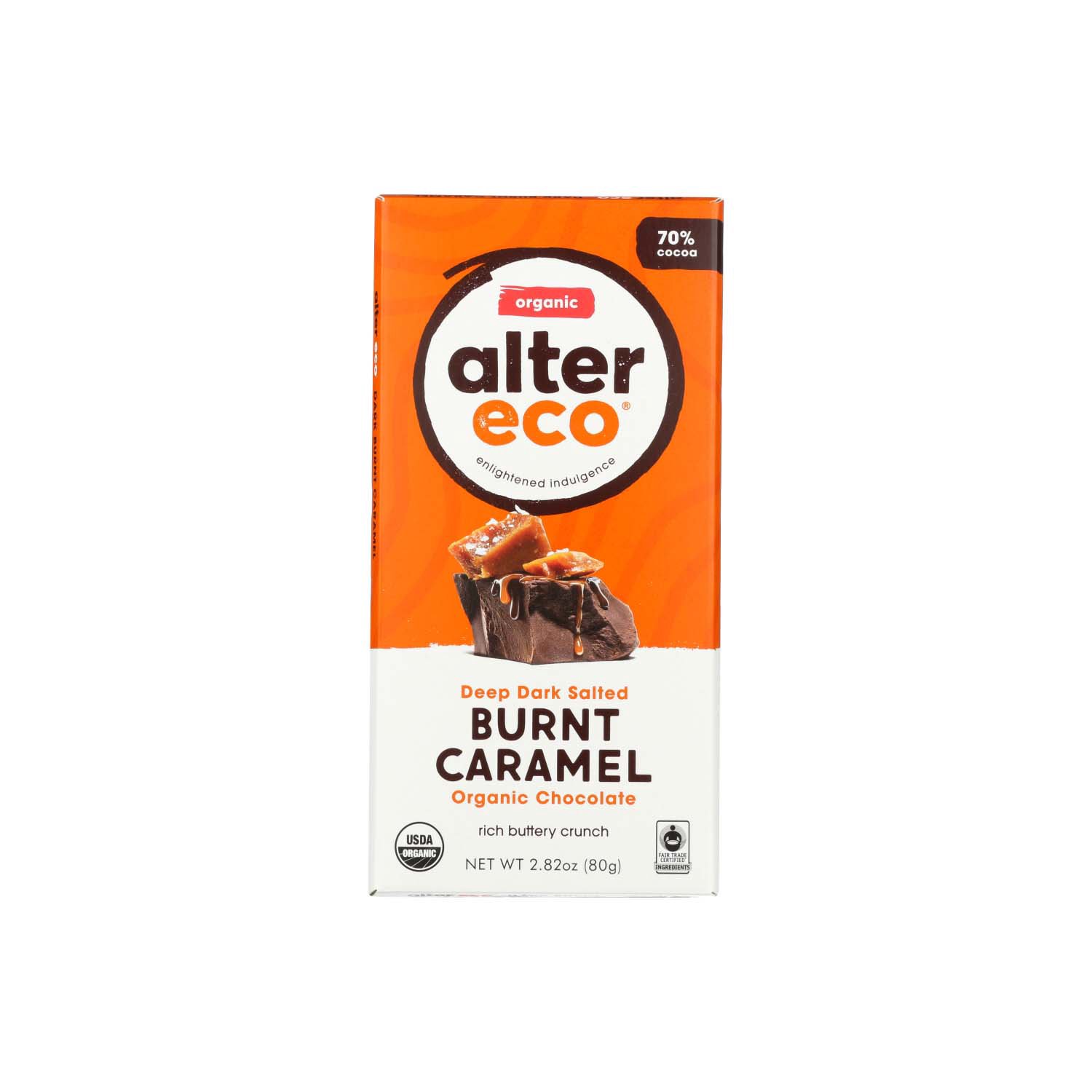 Alter Eco Deep Dark Organic Chocolate, Salted, Burnt Caramel