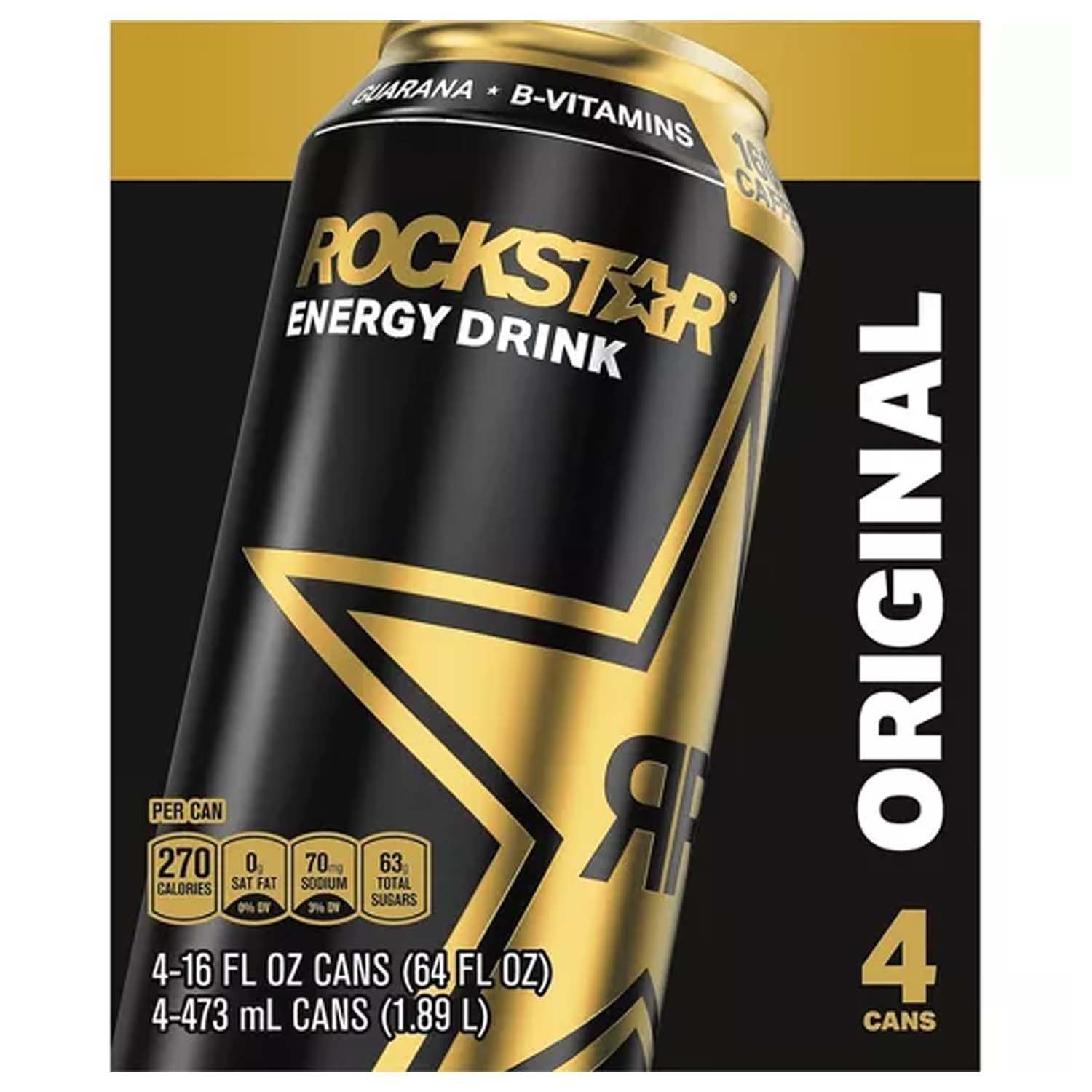 Rockstar Energy Drink 16 Fl Oz Citrus Can - Original Flavor Soft Drink in  the Soft Drinks department at