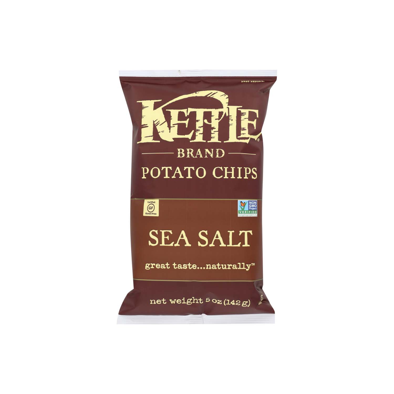 Kettle Brand Potato Chips, Sea Salt - 5 oz