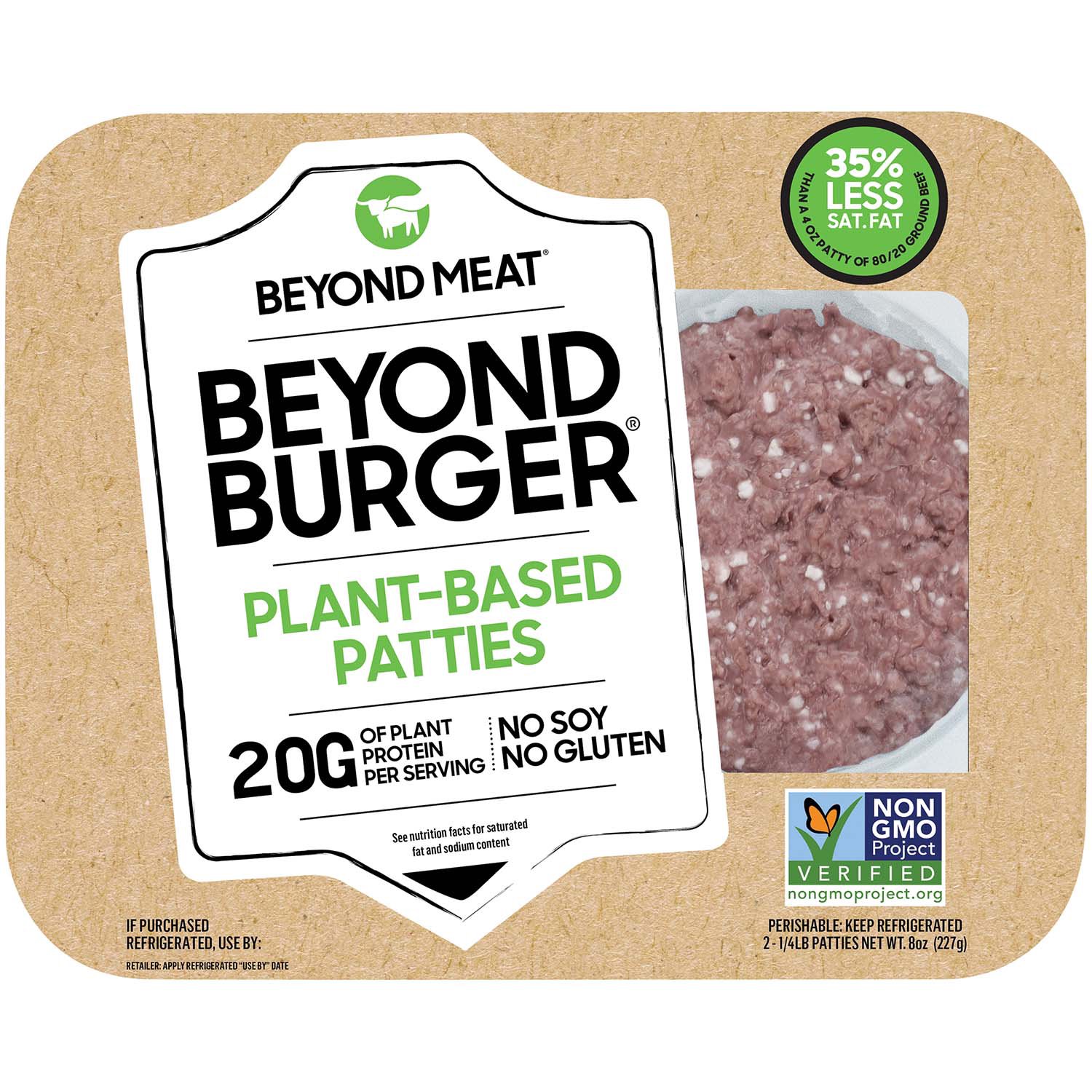 Beyond Meat Plant-Based Burger Patties, 8 oz