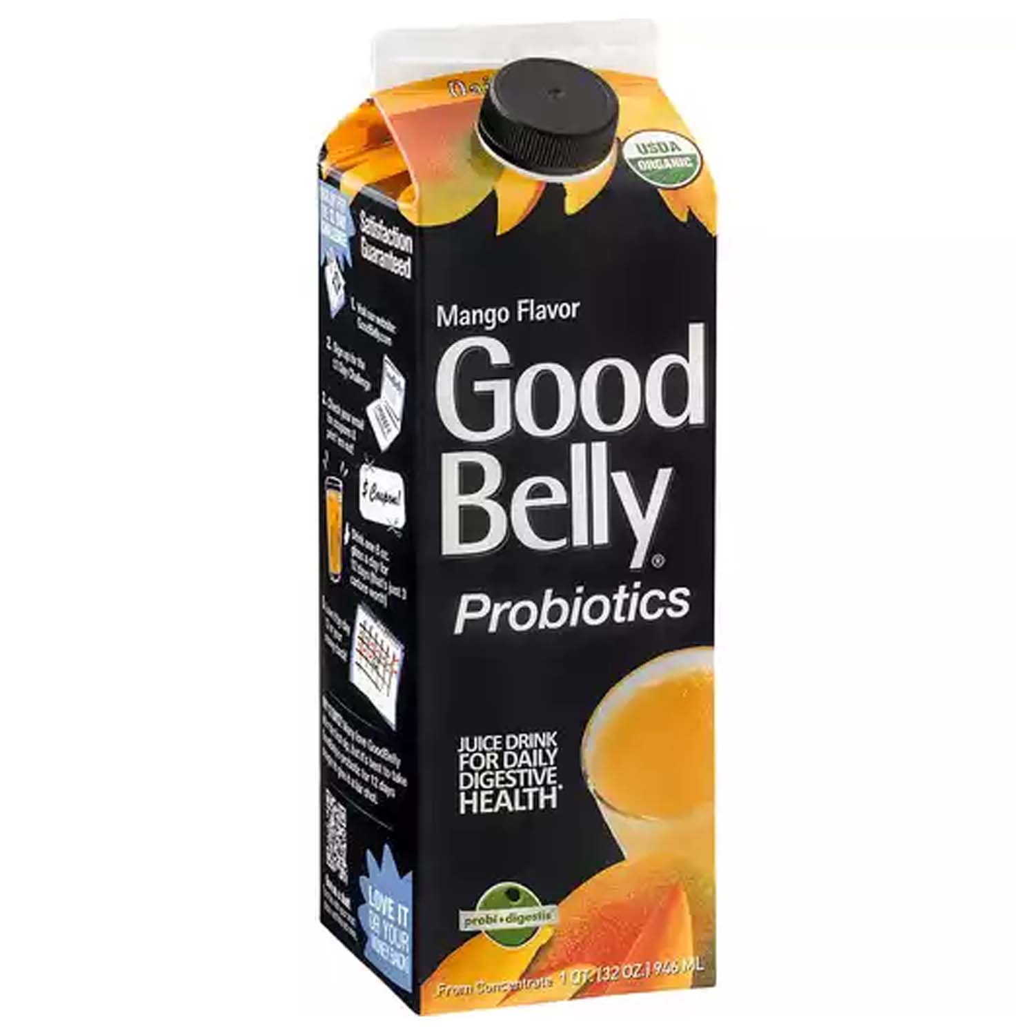  Goodbelly 20 Billion Probiotics Juice Drink, Raspberry  Blackberry, 32 Fl Oz (Pack of 6) : Health & Household