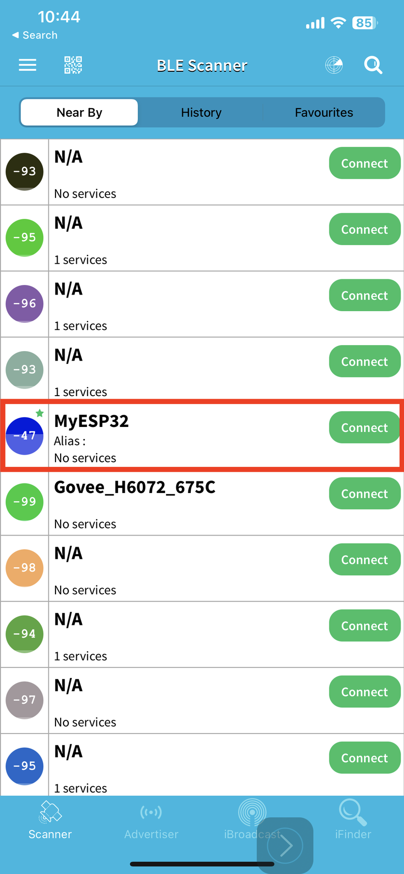 list of bluetooth devices
