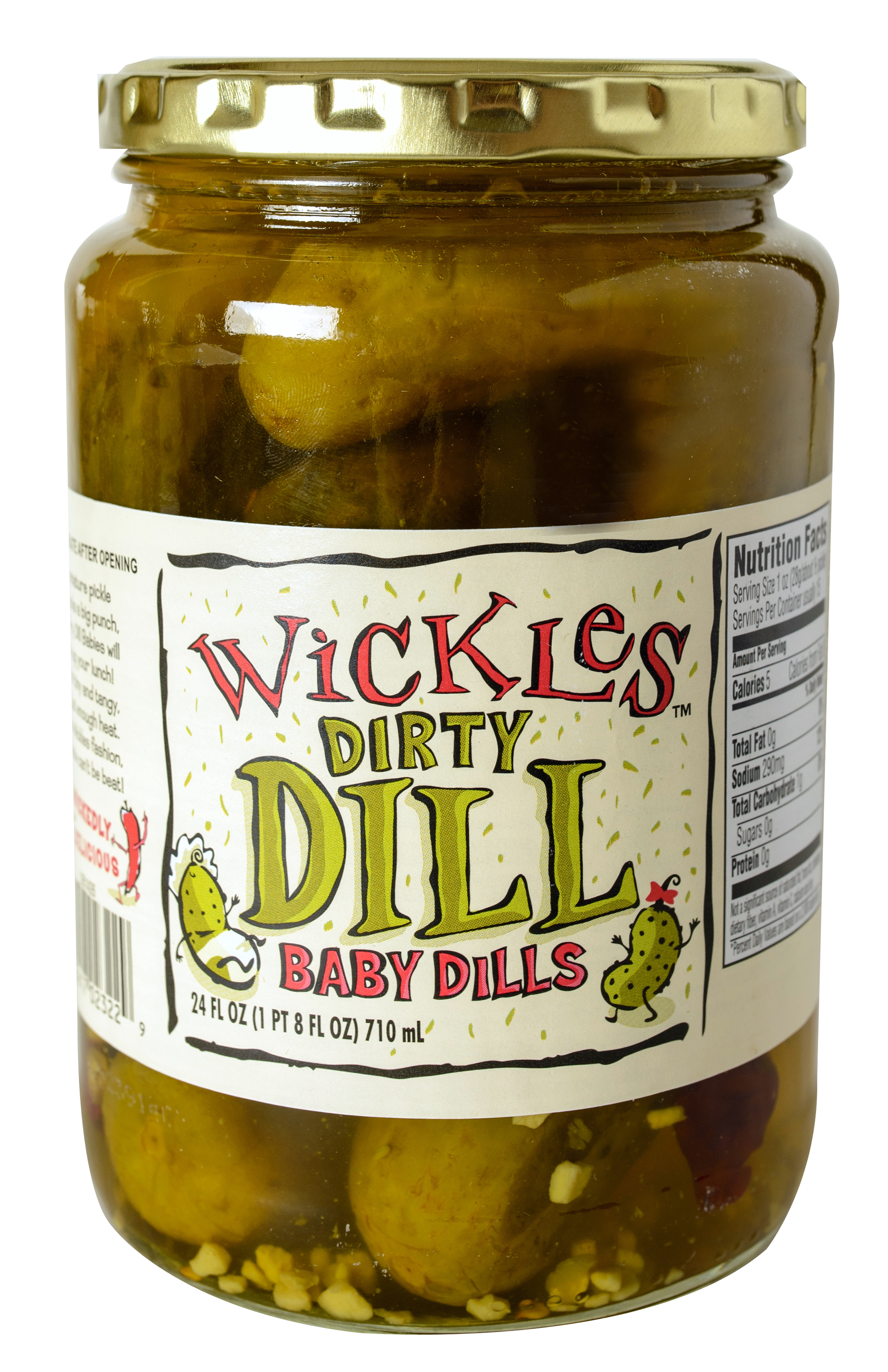 Wickles Pickles, Dirty Dill, Baby Dills - 24 fl oz