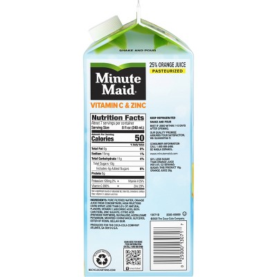 Minute Maid Orange - Nutrition Facts & Ingredients