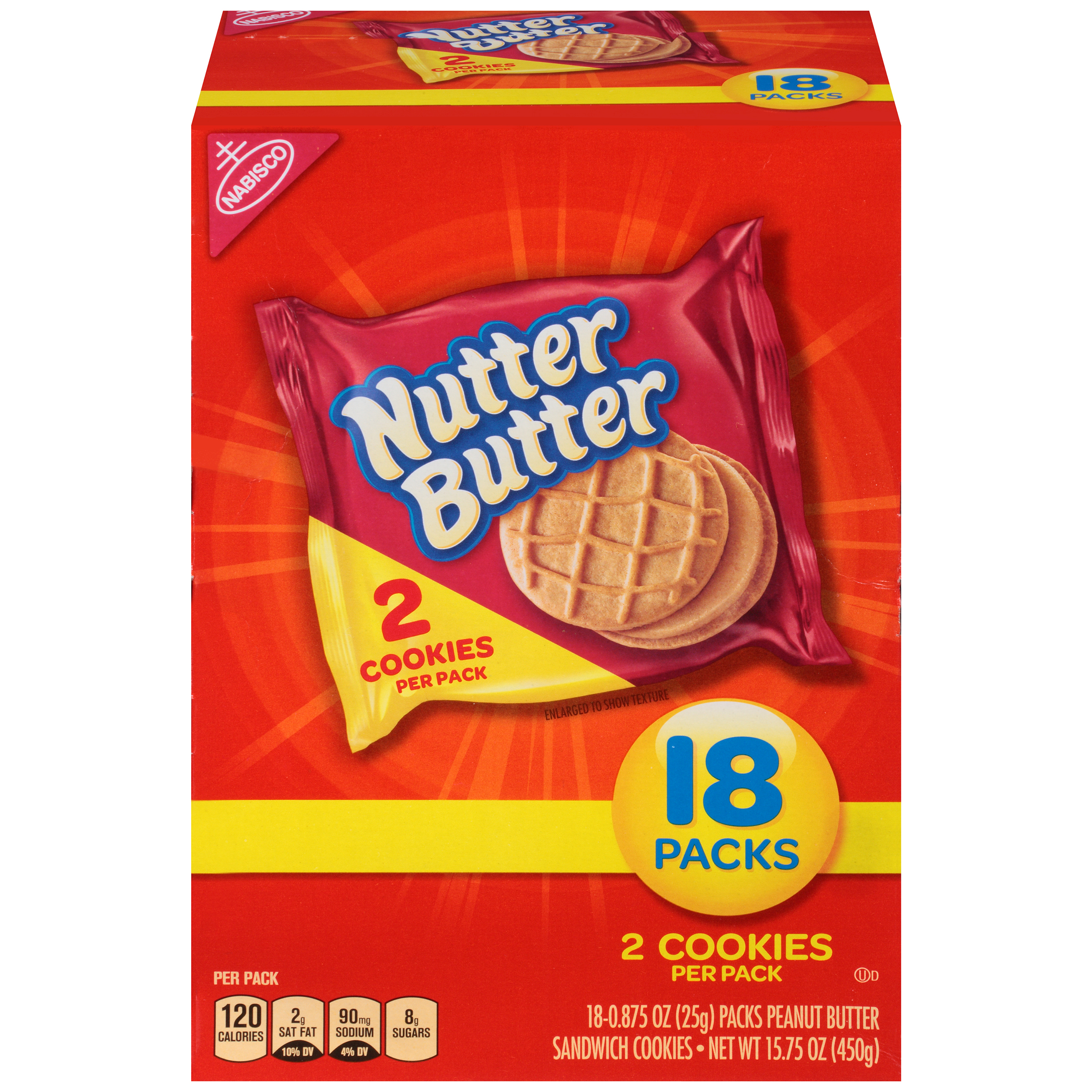 Nabisco Nutter Butter Peanut Butter Sandwich Cookies - 16 oz tray