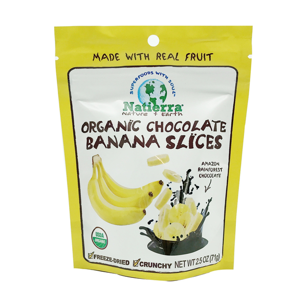 Nature's All Foods Organic Freeze Dried  Bananas - 2.5 oz pouch