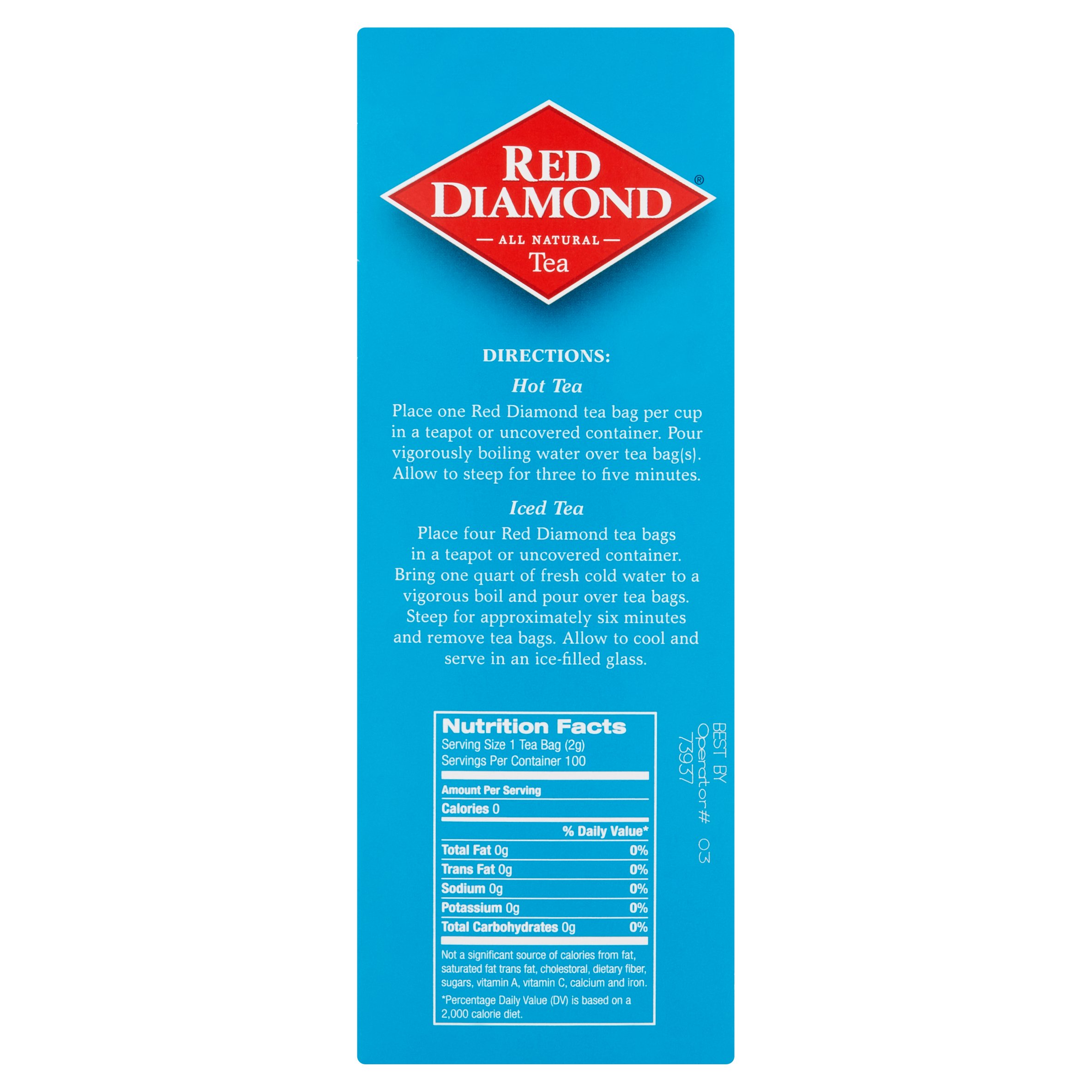 Red Diamond Tea Bags Nutrition  Ingredients  GreenChoice