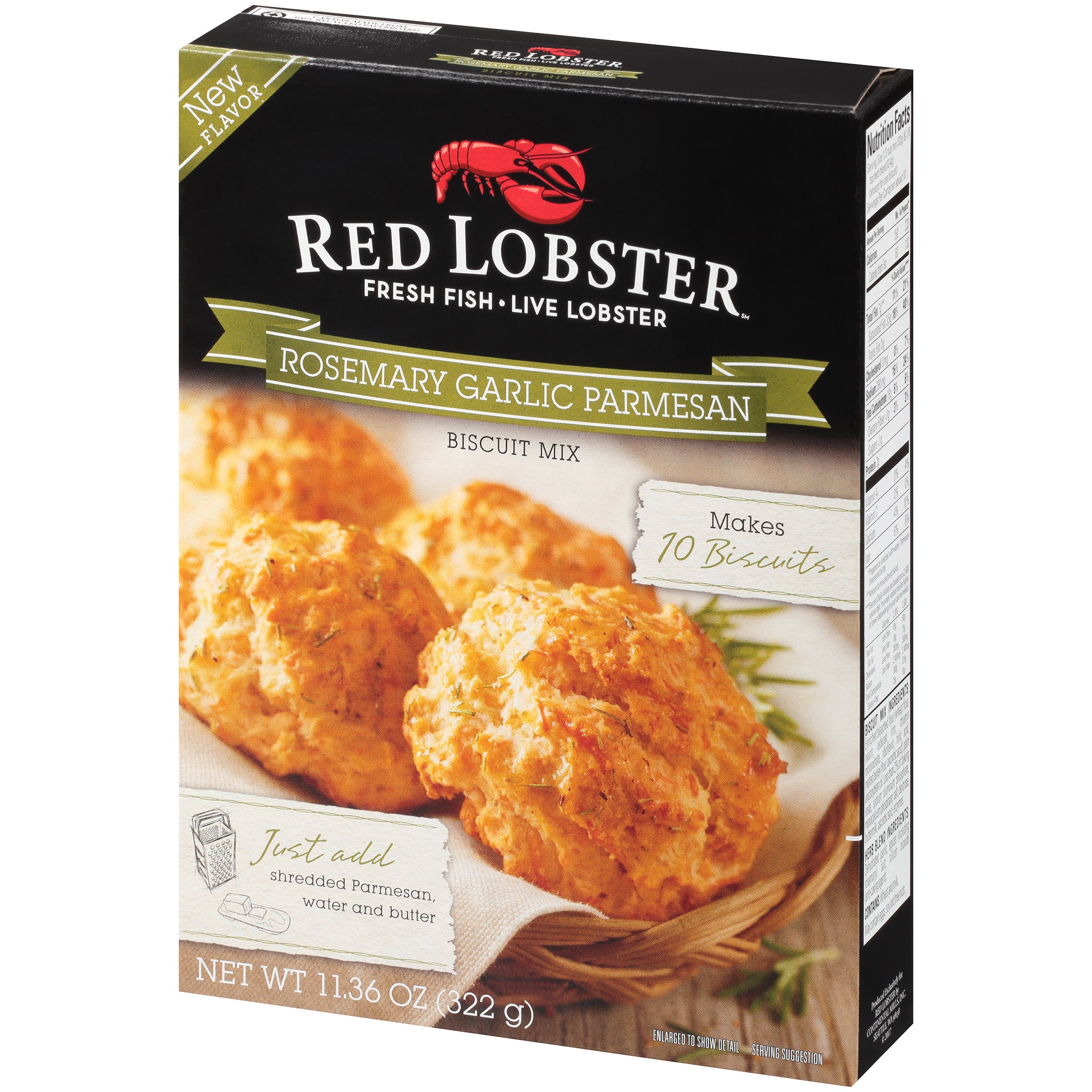 Red Lobster Rosemary Parmesan Biscuit Mix, Makes 10 Biscuits, 11.36 oz  Boxes (Pack of 12)