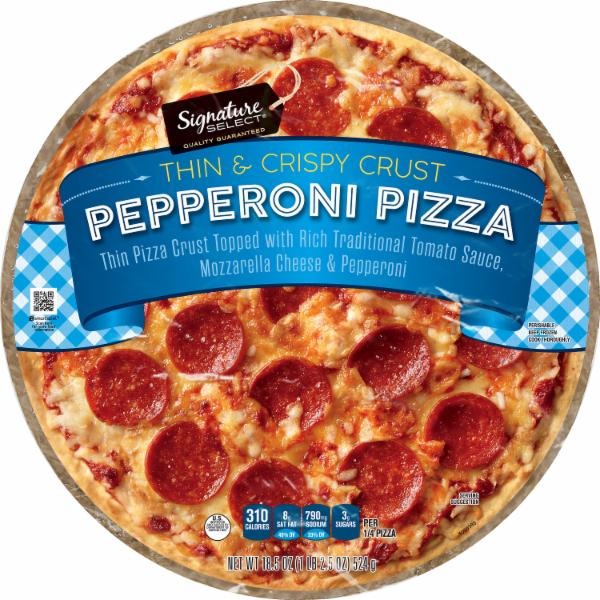 Pepperoni Pizza, Thin & Crispy