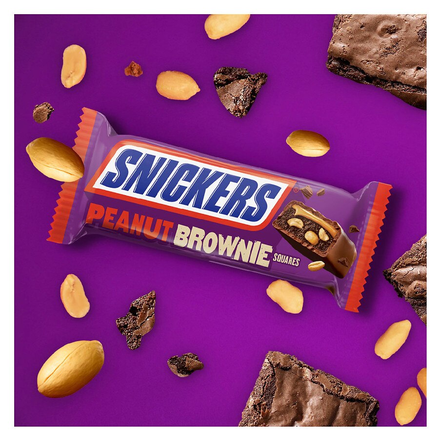 Snickers Peanut Brownie Squares Share Size Chocolate Candy Bar