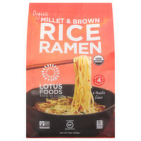 Lotus Foods Rice Ramen, Organic, Millet & Brown, 10 Ounce