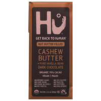 Hu Dark Chocolate, Cashew Butter + Pure Vanilla Bean, 70% Cacao, 2.1 Ounce